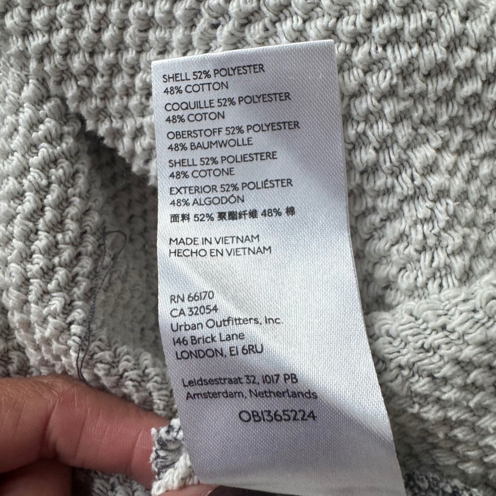 Pilcro Anthropologie Gray Boxy Knit Tee XS Oversized Minimalist Textured Top - Picture 11 of 11